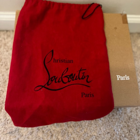 AUTHENTIC CHRISTIAN LOUBOUTIN Lady Peep 150 black patent calf leather pumps - Picture 7 of 9